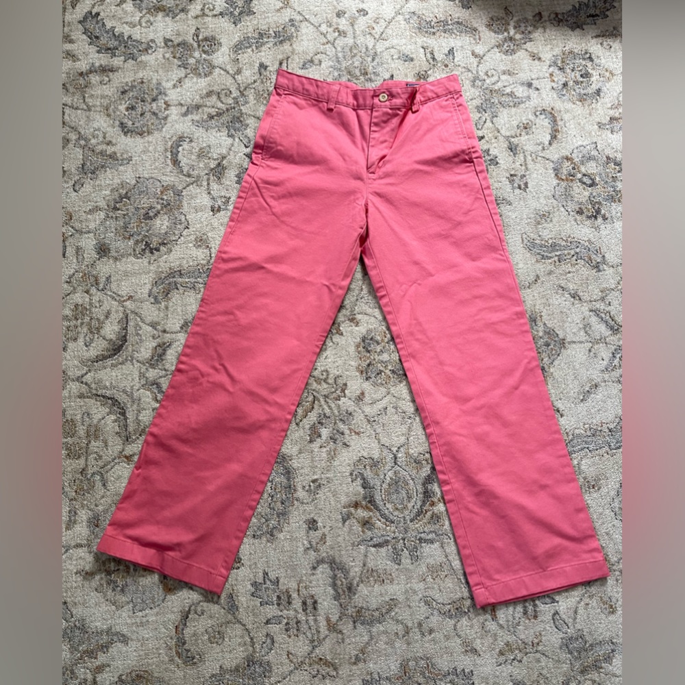 Vineyard Vines Girls Size 16 Salmon Pink Cotton Classic Pants